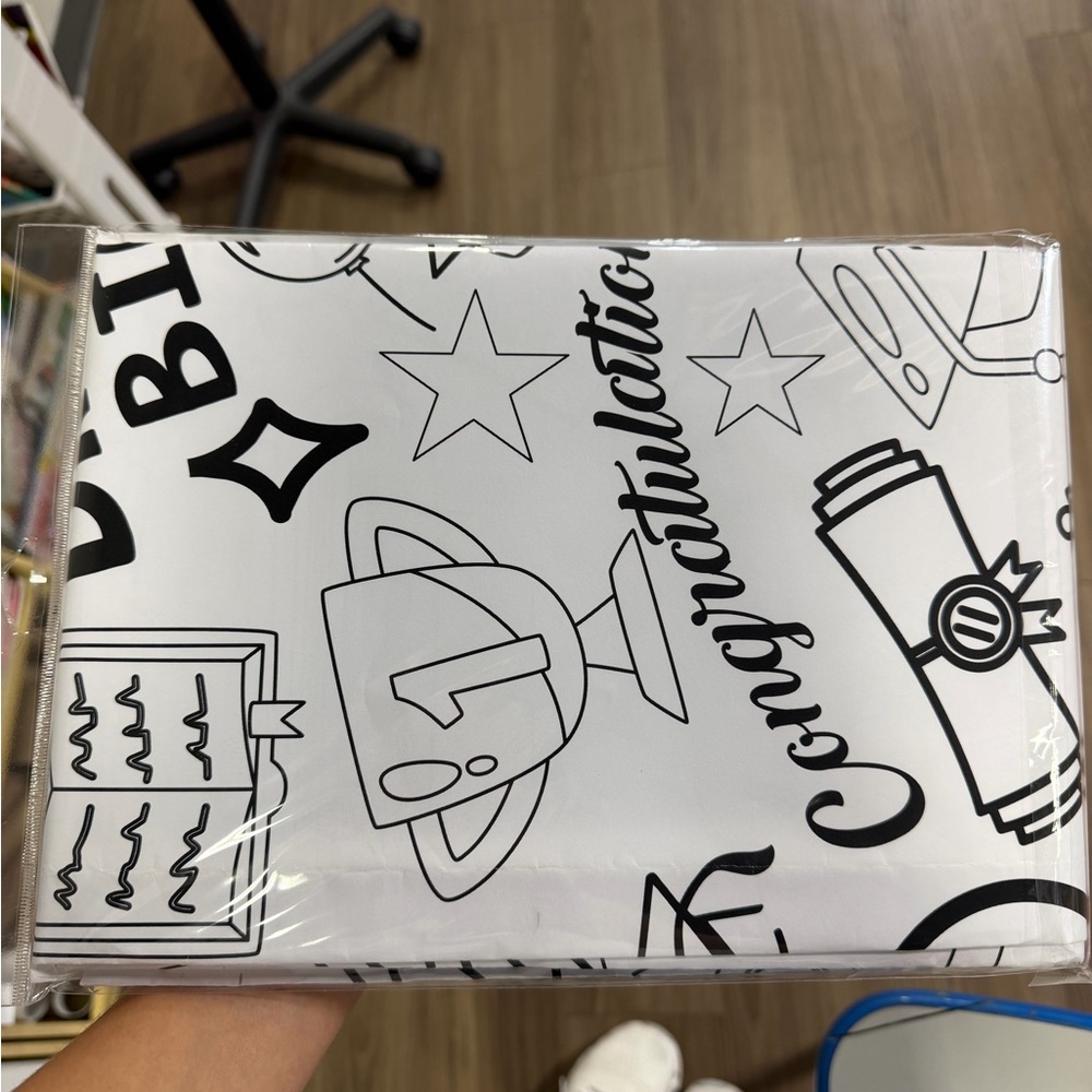 Graduation Coloring Tablecloth/Banner - Picture 2 of 3